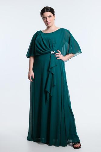 sachin and babi light blue dress Cape Overlay Chiffon Midaxi Dress